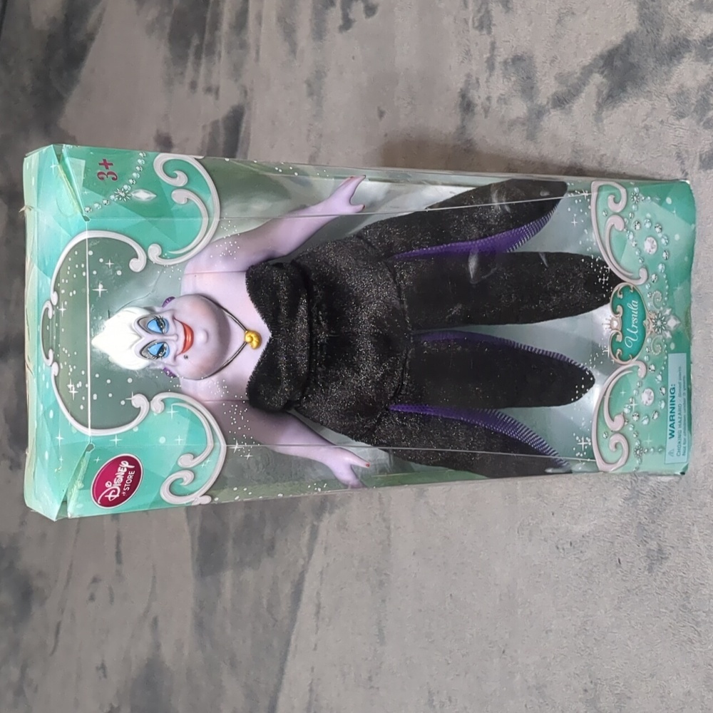 Ursula Disney Store The Little Mermaid Plush & Plastic Vinyl 11" Doll Figure